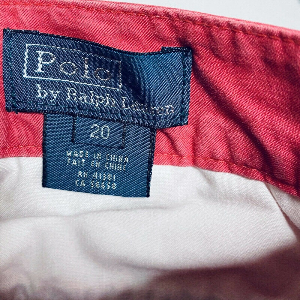 Polo‎ Ralph Lauren Khaki Nantucket Red Flat Front Preppy Pants 20 - Picture 2 of 3